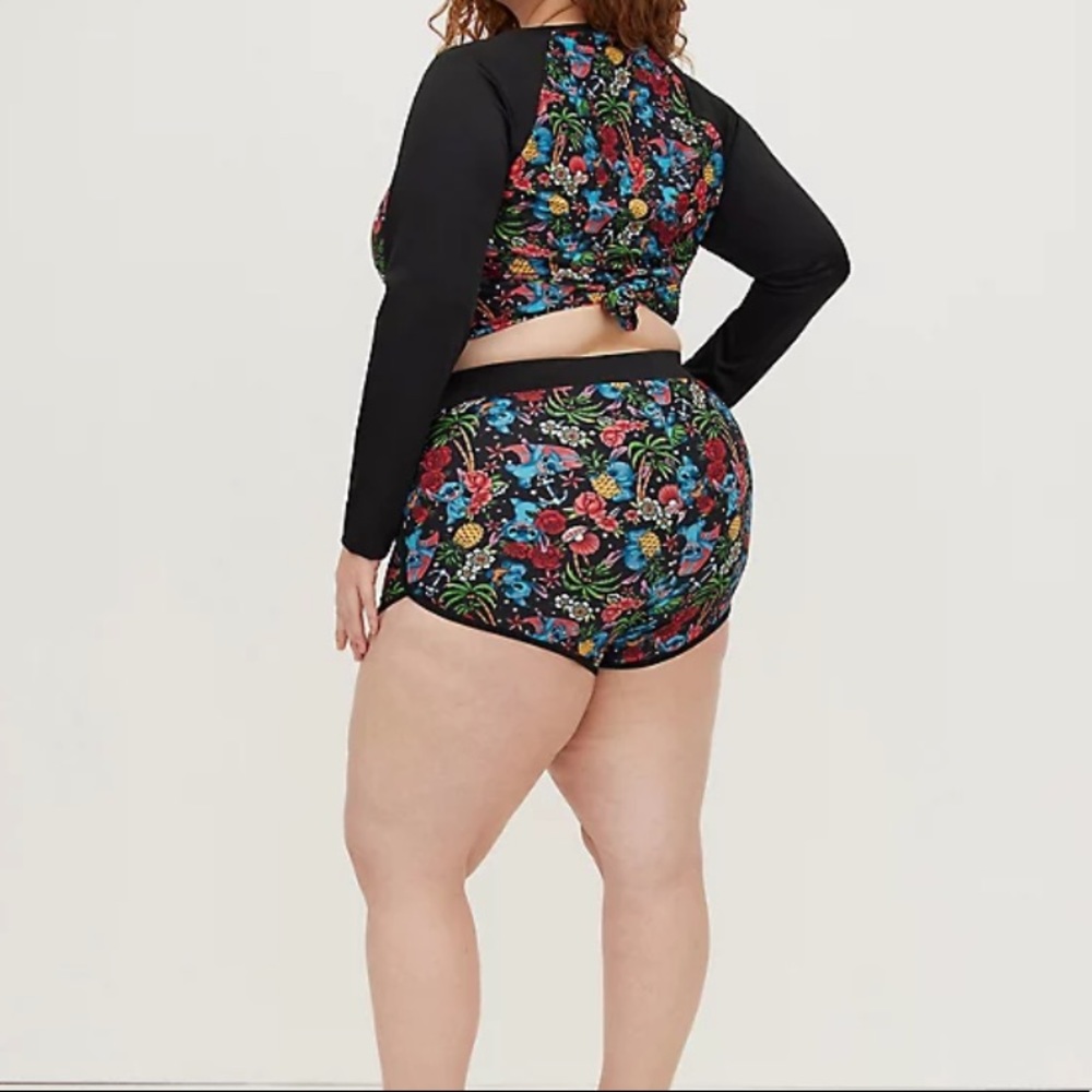 TORRID DOLPHIN SWIMSUIT SHORTS - DISNEY LILO & STITCH TATTOO - Picture 2 of 2